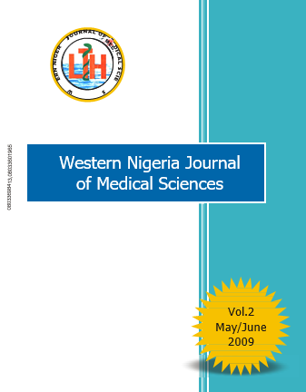 THis is the Front Cover of the Volume 2 of Western Nigeria Journal of Medical Sciences