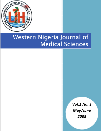 The front cover of Western Nigerian Journal of Medical Sciences Vol. 1